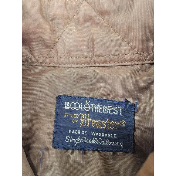 Vintage Brewster Wool Of The West Shirt Mens M Plaid Lined Western READ 80s - Picture 2 of 15